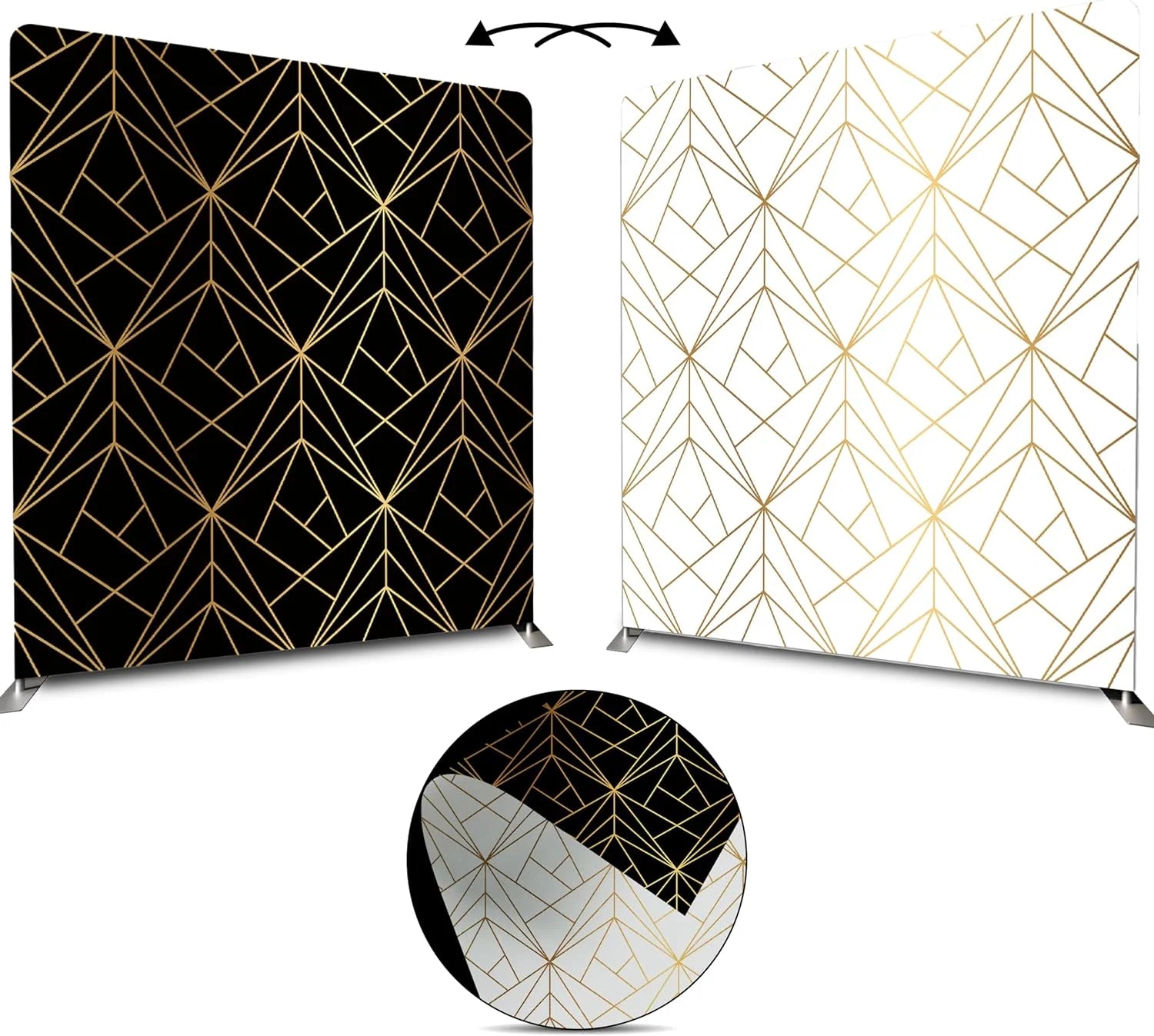Hot Selling Custom 8x8 Double Sided Portable Photo Zone Studio Background Foldable Photography Backdrop for Party Decorations