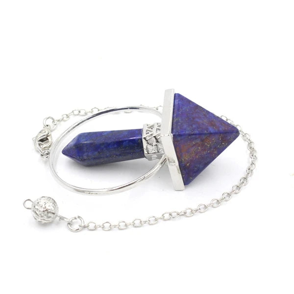 Diy Wholesale Gemstone Crystal Pendulum Healing Chakra Dowsing Pendant Natural Crystal Stone Pendulum