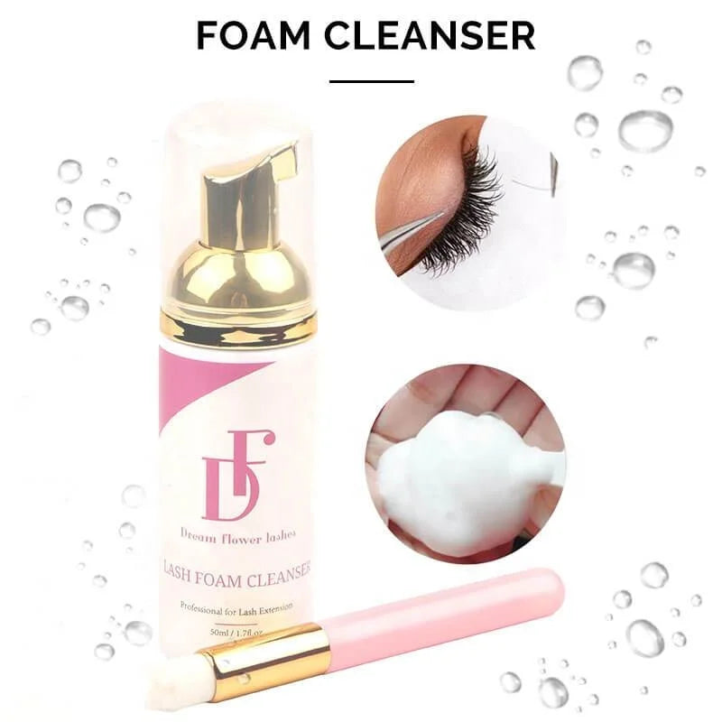 Lash Foam Cleaner Private Label Lash Bath Shampoo Packaging Lash Foam Cleanser Kit Shampoo