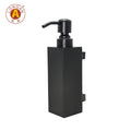 Longan Square Wall-mounted Soap Dispenser Matt Black 250ml 304 Stainless Steel Shampoo Bottle Liquid Soap Dispenser Pump