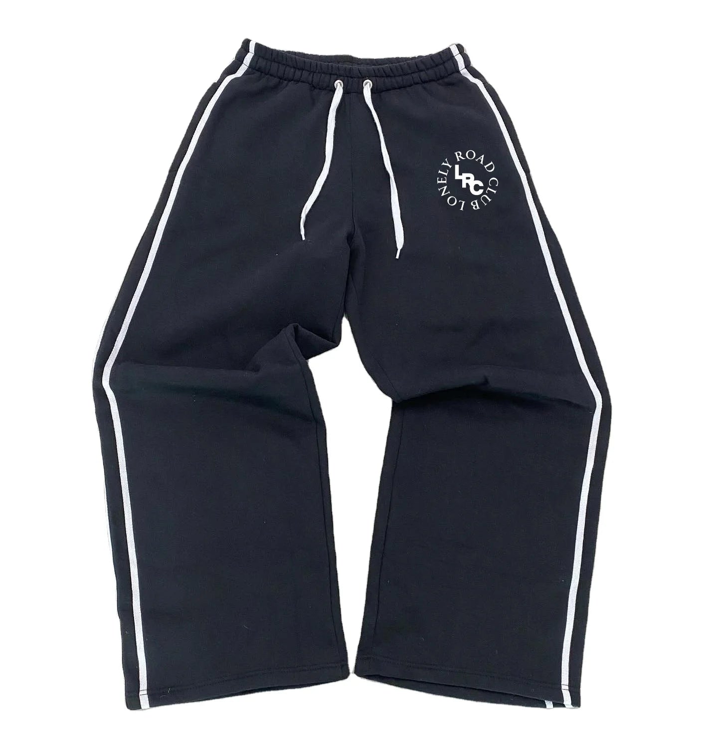 Streetwear Custom Logo Blank Side Striped Wide Leg Pants Oversized Jogger Stacked Cargo Pants Men