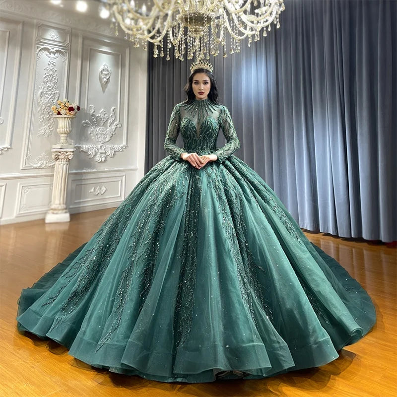 Jancember NS4500 Muslim Elegant Indonesia Party Evening Dresses for Women