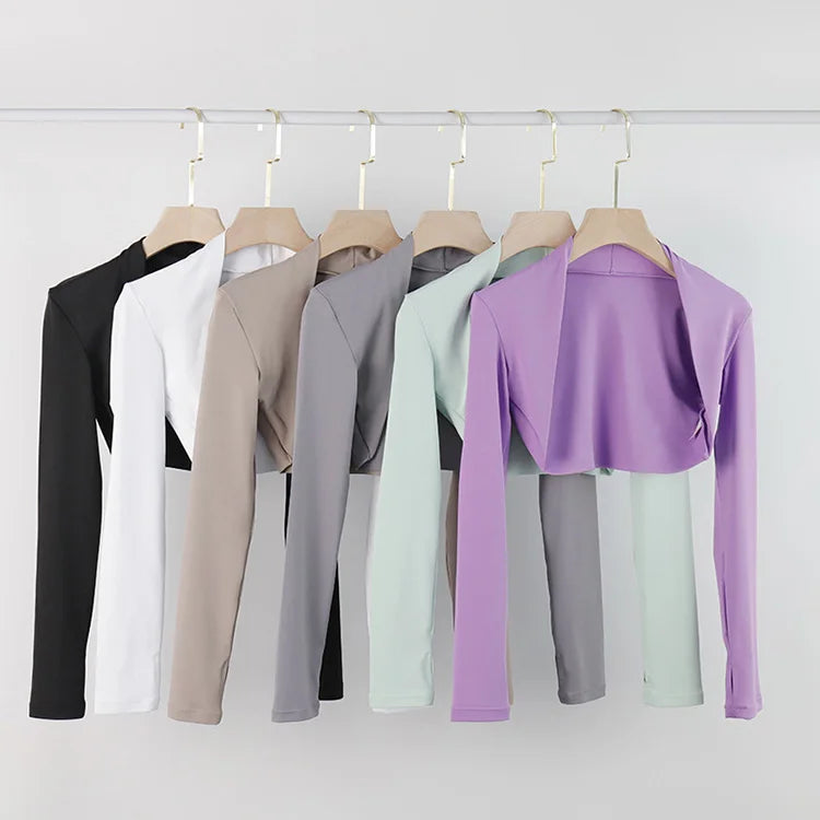 Wholesale Hot Sale Women Long Sleeve Yoga Shirt Custom logo Soft Yoga Long Sleeve