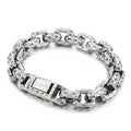 KALEN Men Retro Style Stainless Steel Pitted Surface Square Links Bracelets