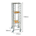 Factory Price Stainless Steel 15/16/18/20 Layers Bakery Equipment Baking Tray Rack Bread Rack Trolley Cart Fit 400*600 mm Trays