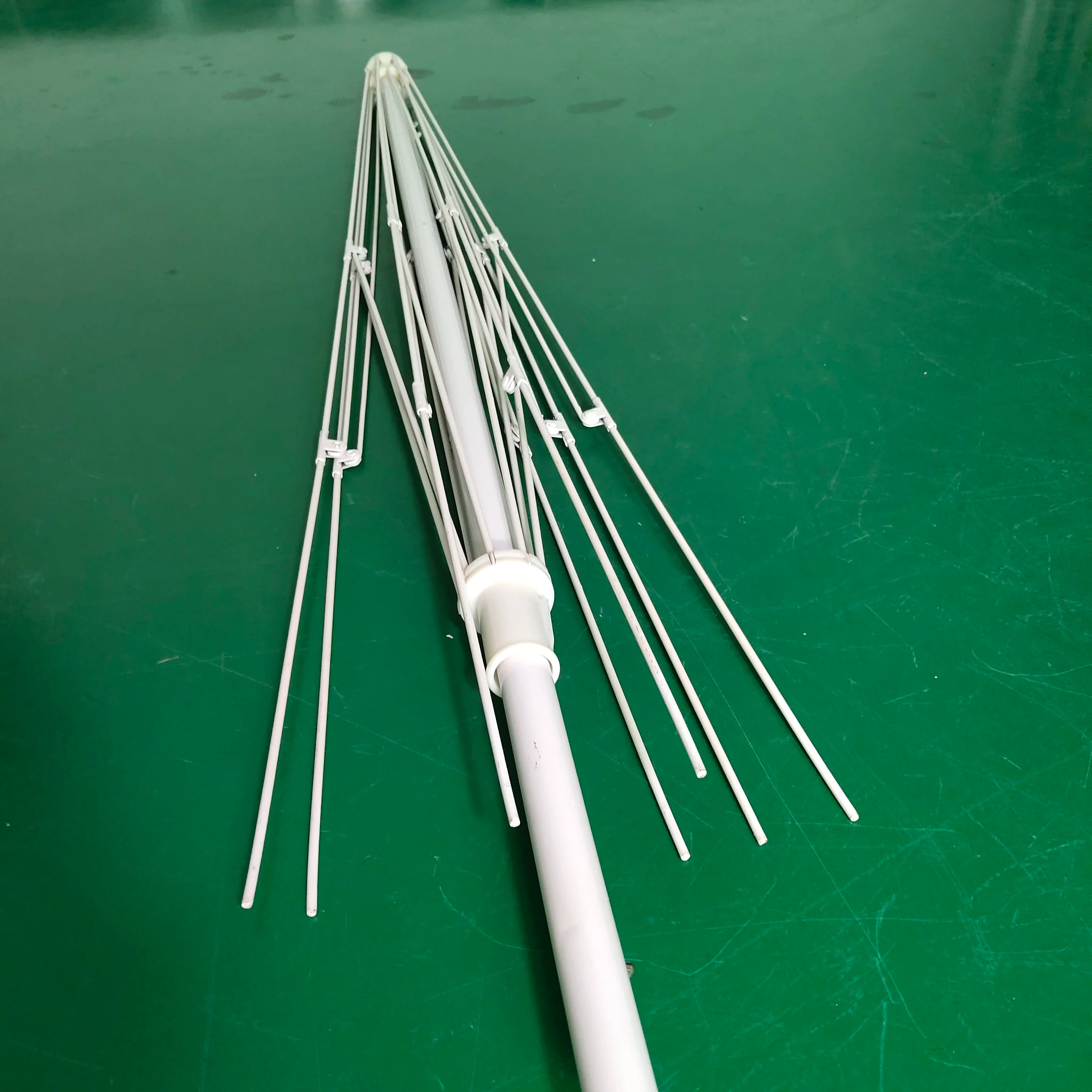 FEAMONT Umbrella Frames White 8 Ribs Beach Umbrella Stands Umbrella Frames Use With Oxford Cloth or Polyester Cloth