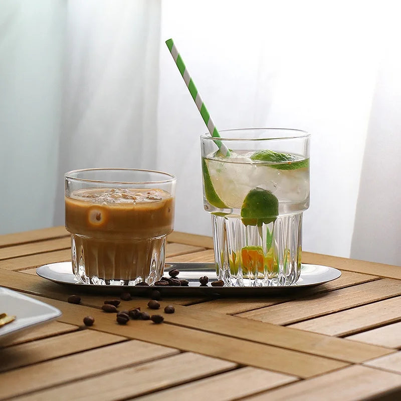 New Design Stackable Contemporary Glass Cup for Restaurant Use Transparent Juice & Hot Water Cup Xinye Brand