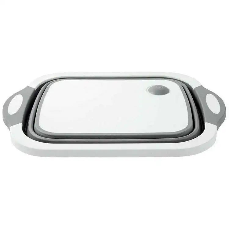 Factory Price Multi-Function 2-in-1 Plastic Foldable Cutting Board and Container Drip Basket Tray for Kitchen Use