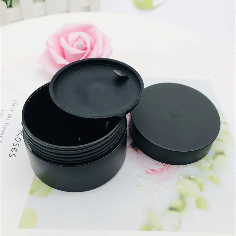 Wholesale 5ml 15ml 20ml 30ml 50ml Empty Matte Black Cosmetics Containers Plastic Cream Jar