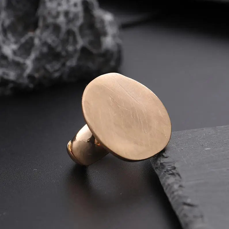 TongLing European Elastic String Gold Plated Rings Round Geometric Vintage Rings Women for Wholesale