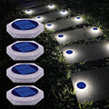 Outdoor Waterproof IP68 Solar Powered PC Anti-Rust Deck Step Lights Cool White LED 50000 Hours Garden Decoration Path Stairs