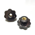 Hexagonal Rubber Head Nut Seven-star Through Hole Clamping Knob Plastic Nut plum Blossom Handle Rubber Head Plastic Head Nut