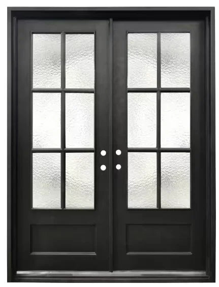 NFRC 72 In. X 96 In. Right-Hand Inswing Thermal Break Low-e Glass Front Iron Double Door Find the Perfect Door for Your House MegaBDM