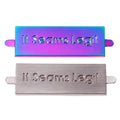 Custom Made Luxury Metallic Purse Hardware Rainbow Letter Tags Label Private Plate Brand Logos for Suitcase Zinc Alloy Material