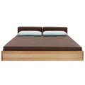 Modern Bedroom Furniture Solid Oak Pine Platform Bed New Design Double Size Soft Bed Faux Leather Upholstered Multifunction for