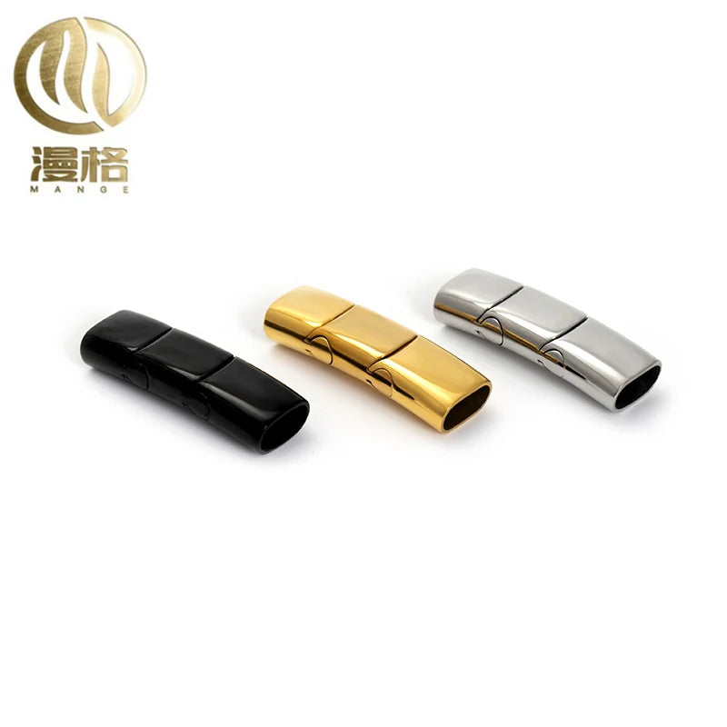 316L Stainless Steel Buckle Leather Rope Bracelet Connection Buckle DIY Jewelry Accessories Spot Wholesale