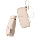Sun/windproof/waterpr Small Size Mini Pocket 6 Fold UV Protection Rain Umbrella Mini Folding Compact Umbrella with Case