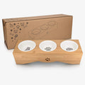 Wholesale Pet Bowl Stand Wooden Neck Proof Cat Two Bowl Within Round Ceramics Bowl MegaBDM