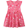 Summer New Children's Clothing Skirts European and American Style Girls Love Dresses Cotton Cartoon Print Princess Dresses