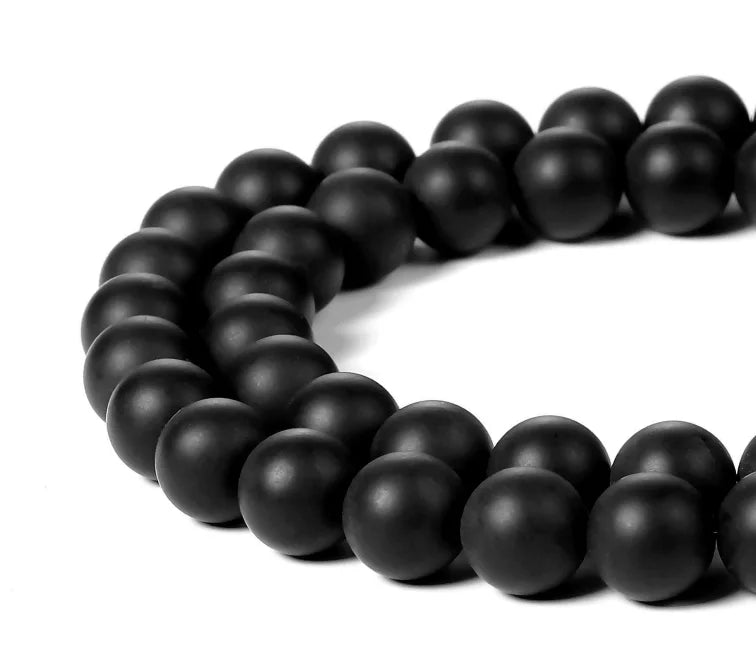 Hot Sale Round Bead Gemstone Black Matte Onyx Loose Bead 10mm Stone Beads for Jewelry Making