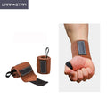 LS0629 Cowhide Strength Wrist Wraps Fitness Safety Weight Lifting Power Belt Straps