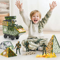 Factory Wholesale 50pcs Magnet Building Tiles Magnet Building Blocks DIY Military Theme Magnet Toys Construction for Kids
