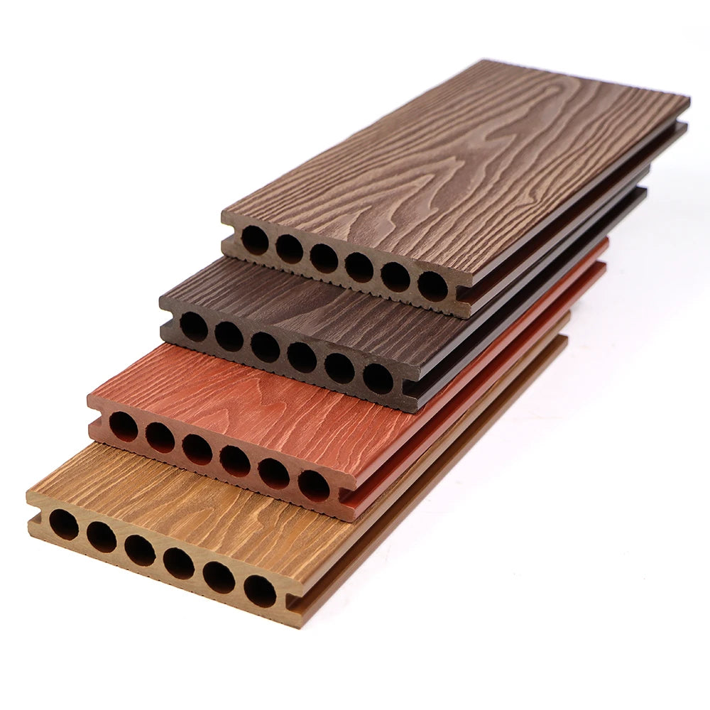 Modern Design Outdoor WPC Decking Hollow Wood Plastic Composite Waterproof Wear Resistant Anti-slip Terrace Board 5-Year