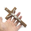 Wholesale Handmade Holy Christian Wood Crafts Holding Wooden Jesus Cross Crucifix Catholique Pendant Charms Decor Gift Religious