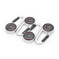 Portable 7cm Zinc Alloy Compass Keychain 27mm Diameter Compass Carabiner for Climbing Hiking Bag Packed Tour Metal Accessories