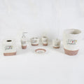 Household Items Bathroom Products White Ceramic Bathroom Accessory Set