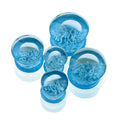 10Pair/Set Transparent Luminous Night Glass Jellyfish Ear Gauges Tunnels Plugs Flesh Stretcher Expander Earrings for Wedding
