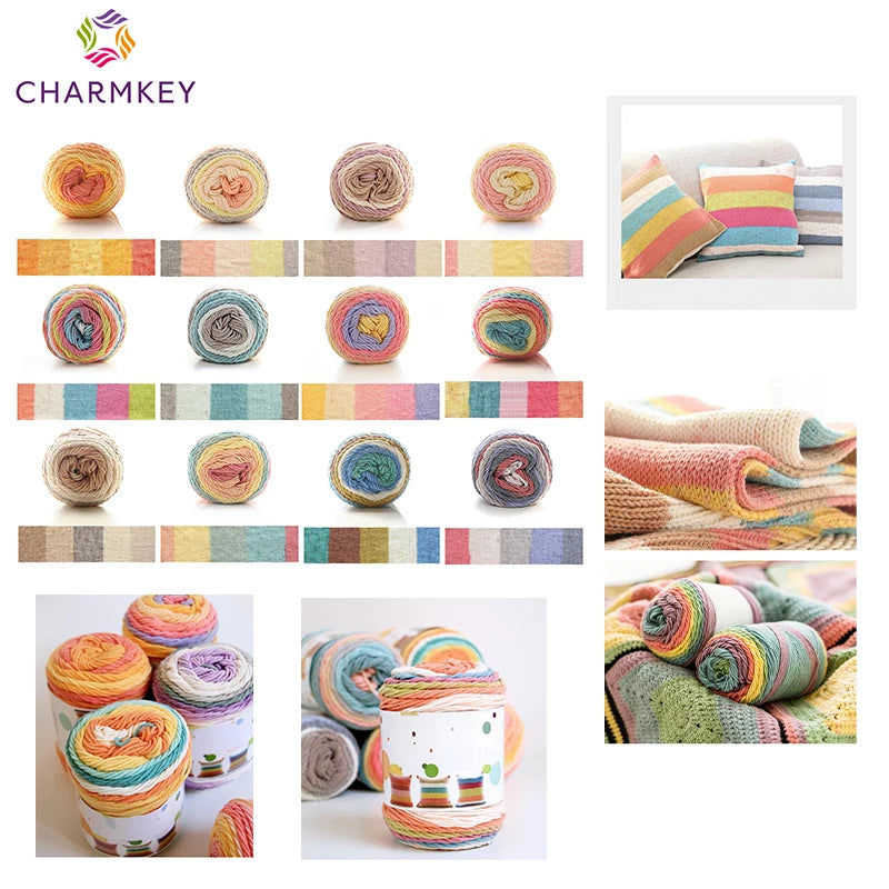 Genuine Quality 55%Acrylic 45%Cotton High Tenacity Dyed Fancy Yarn for Weaving Knitting Sewing & Embroidery in Stock