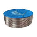 Light Blue Hot Galvanized Steel Flexible Fish Farm Pond Double Coated 560gsm PVC Canvas Lining Recirculating Aquaculture System