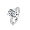 2Ct S925 Sterling Silver Platinum Plated Engagement Wedding Rings Women's Fine Jewelry Fashion Moissanite Ring Brilliant Cut