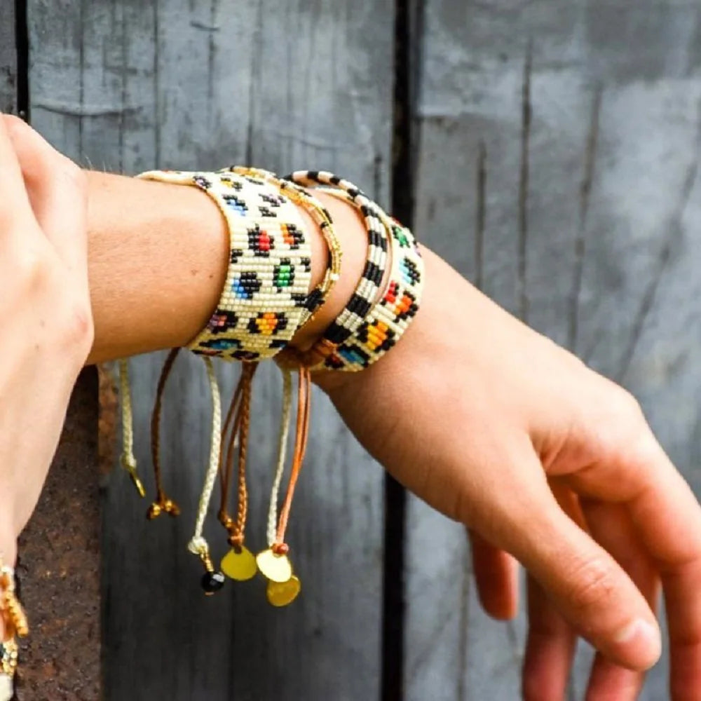 Go2Boho Miyuki Beaded Bracelets Women's Jewelry Leopard Bracelet Handmade Loom Woven Pulseras for Girls Gift Beach Accessories