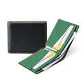 MEYSHE Factory Price Custom Modern Full Grain Genuine Leather National Style RFID Blocking Private Label Wallet Polyester Lining