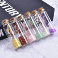 Whosale Natural Rose Quartz Gravel Tree Glass Chips Stone Crystal Wishing Bottle
