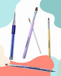 7 Pcs Oval Nail Design Brushes for Salon & Home DIY Manicure with Double-ended Nail Liner Art Pens
