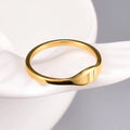 Custom Non-Tarnish Free Waterproof Stainless Steel Ring for Women Thin Finger Blank Ring Engraver for Zodiac Wedding Anniversary