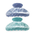 Hot Selling Marble Acrylic Hair Claw Korean Style Women White Hair Clamp 8.3cm Medium Round Hair Claw Clip