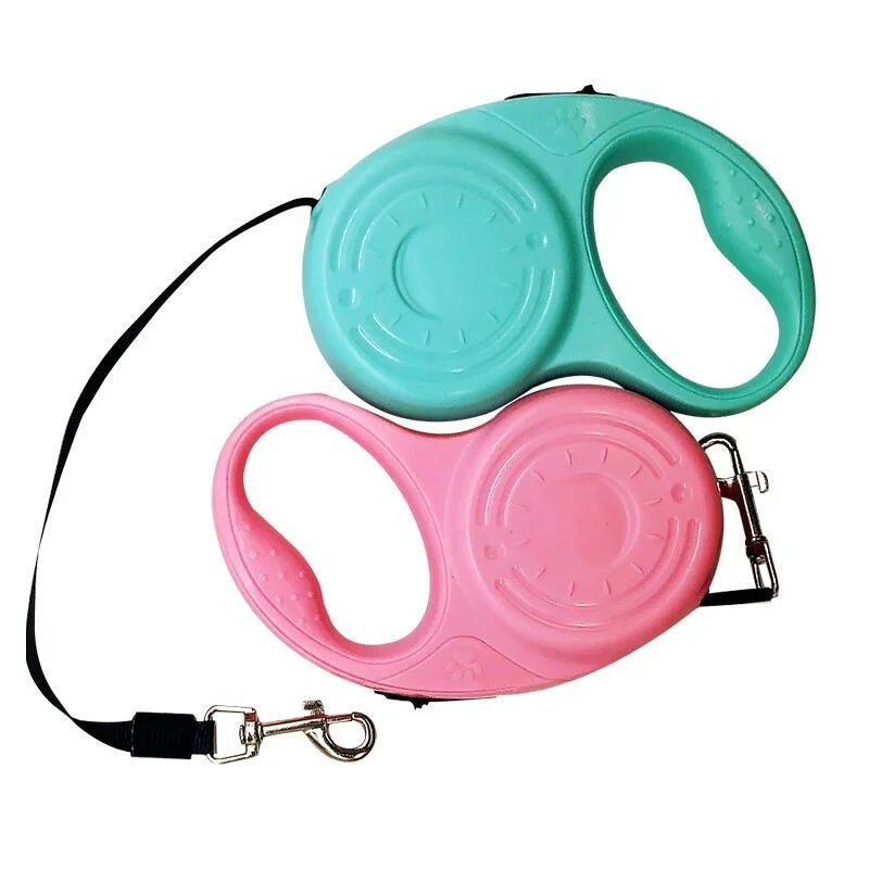 Outdoor Cute Design Small and Medium-sized Dog Leather With Portable Portable Reflective Dog Leash