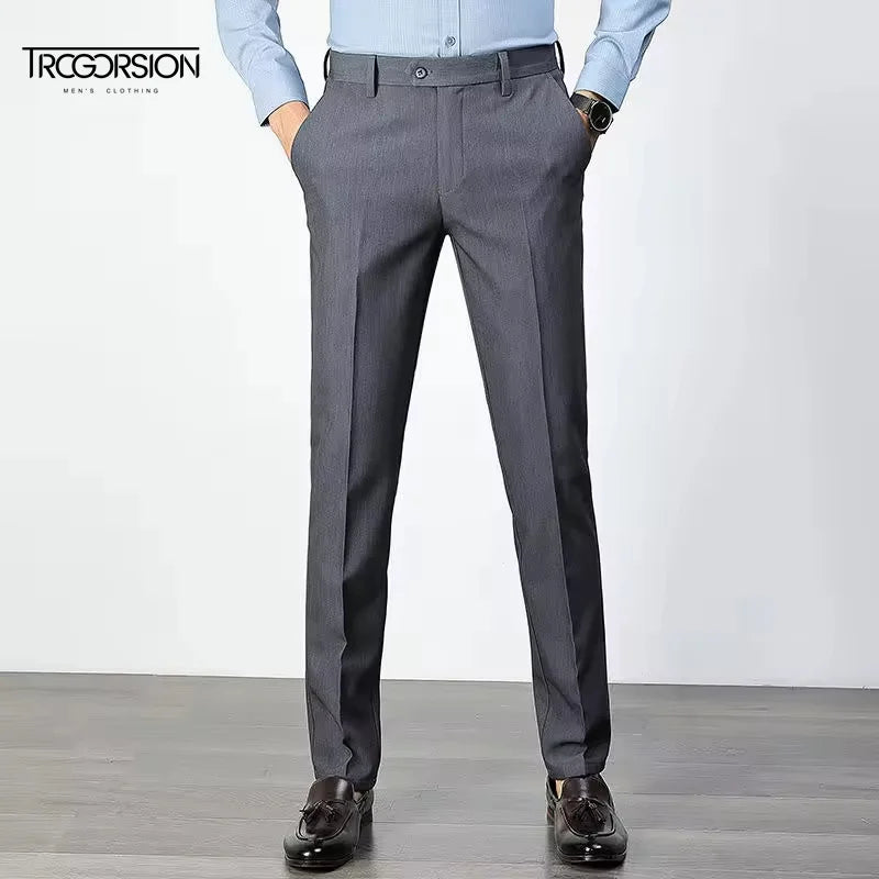Custom OEM Men's Suit Pants New Fashion Breathable Custom Fashion Suit Pants