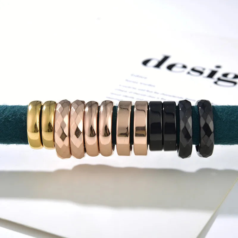 Genuine Hematite Rings Natural Stone Men Hematite Ring Balance Root Charka Therapy Anxiety Pain Relief Absorb Negative Energy