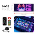 17.3X7cm Mini LED Pixel Screen | Change Words with One Tap Via APP Perfect for Backpacks Cars and Street Vending!