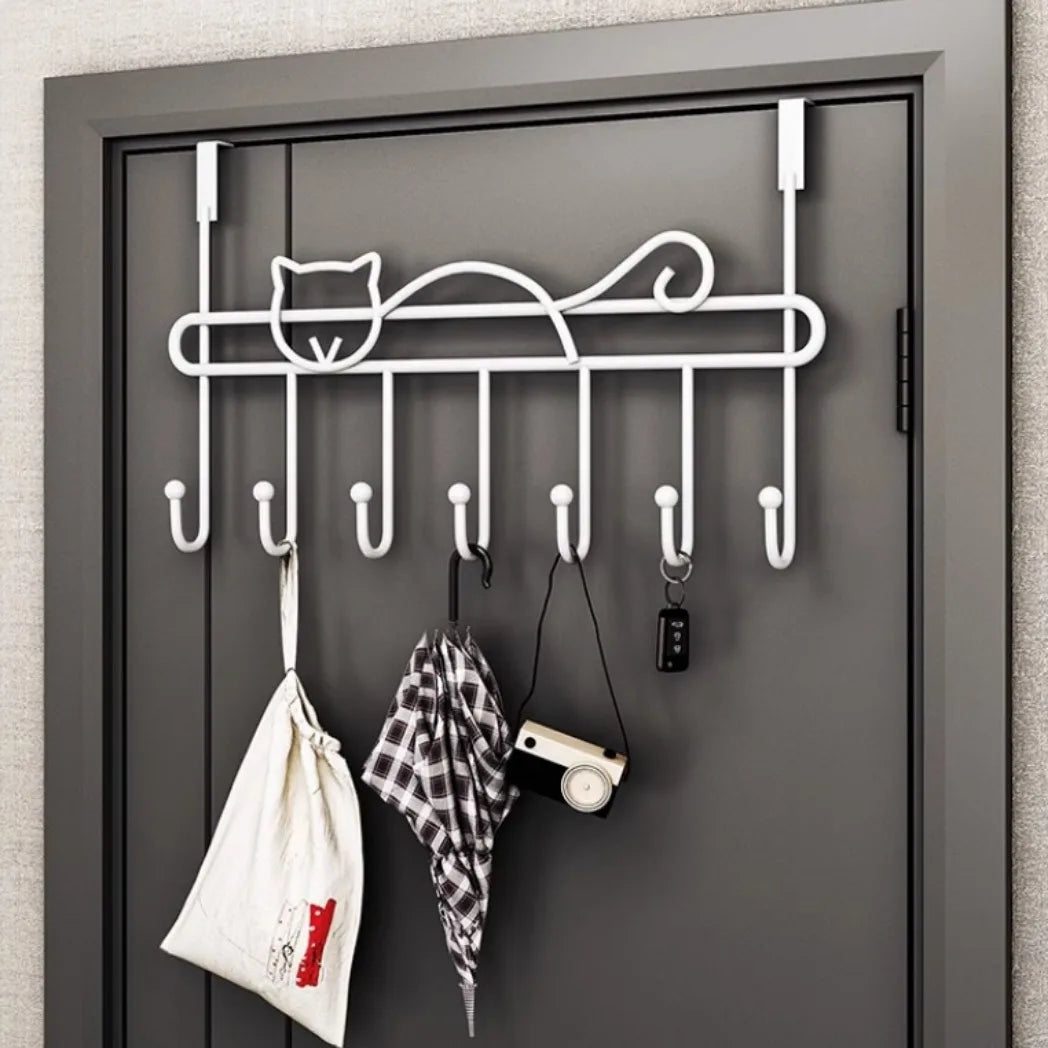 Metal Kitchen & Bathroom Storage Rack with Hooks-Multifunction Organizer for Shoes Spices Clothes Bags Towels Keys MegaBDM
