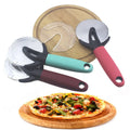 Wholesale Kitchen Pizza Tool Wheel Stainless Steel 430 Cutter Holes Color Plastic Handle Cathylin BK24010 22x9cm Custom Logo