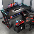 Carbon Fiber Internet Celebrity Home Office Desk Study Desk Desktop Computer Game Two Person E-sports Table and Chair Set