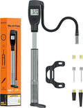 PROSTAR High-Volume Mini Double-Action Portable Aluminum Alloy Bicycle Pump 22BAR/320PSI Pressure Schrader/Presta Valves Tire