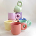 Nordic Cute Macaron Porcelain 8 oz Eco-Friendly Ceramic Espresso Cup with Custom Colorful Printing for Business Gifts