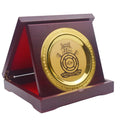 Custom Botswana Metal Trophy Souvenir Plate with Premium Wooden Box 3D Golden Commemorative Plate With Print logo on the Middle